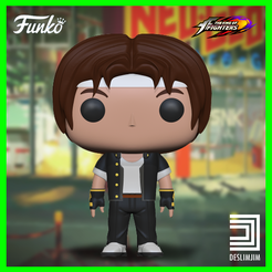 kyo-funko-0.png 3D-Datei Kyo Kusanagi - Der König der Kämpfer KOF XV Funko POP・3D-Drucker-Vorlage zum herunterladen