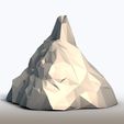 Low-Poly-Mountain0003.jpg Low Poly Mountain - Geometric Landscape Model - Minimalist Terrain Sculpture