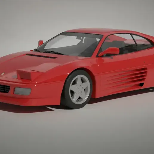 Ferrari 348 TB – 1989 Italian Sports Coupe STL 3D Print Model