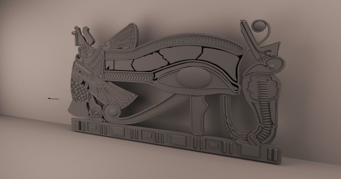 b.jpg Datei OBJ Ancient Egypt -Eye Of Horus・Design für 3D-Drucker zum herunterladen, baselrafat