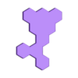 Piece 3.stl Hexagon Board Puzzle - Jogo de tabuleiro de encaixe de formas para crianças