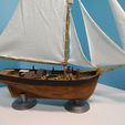 Guns11.jpg 3D file Wooden Sailing Ship (Alabaster) 28mm Tabletop Gaming Terrain・3D print design to download