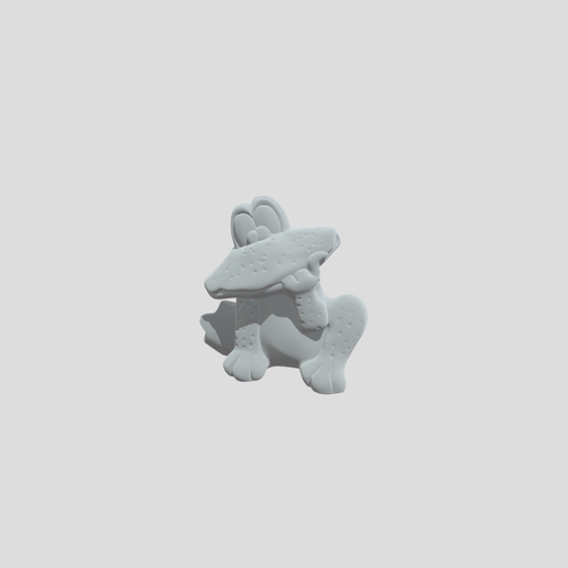 Golden Speckled Crocodile 3D model preview