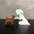WhatsApp-Image-2023-01-20-at-17.09.21.jpeg Girl and her Chihuahua(tied hair) for 3D printer or laser cut