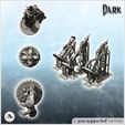5.jpg Set of three evil totems with skeleton and bones (9) - Creature Darkness War 15mm 20mm 28mm 32mm Medieval Dungeon