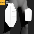 4.png 3D file The Mandalorian - Thigh Plate armour - 3D model - STL (digital download)・3D print model to download