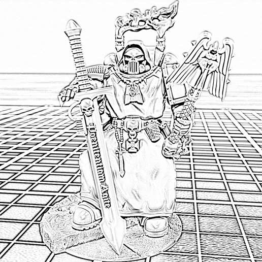 DA Chaplain Asmodeus - pre-supported 3D model