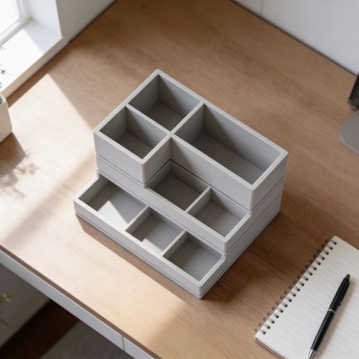 Modular Minimalist Desk Organizer