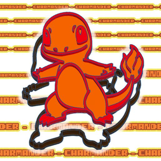 STL file Charmander Cookie cutter (Two Parts!) 🍪 ・3D print design to ...