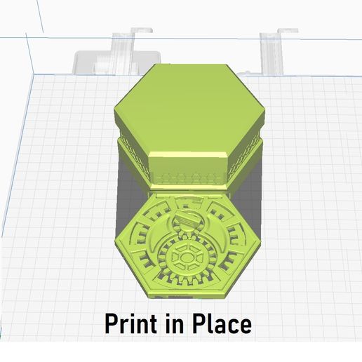 PrintInPlace.jpg Caixa hexagonal com engrenagem Imprimir no local