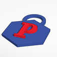 P.png LLAVERO LETRA P ( LETTER P KEYCHAIN )