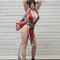 DSC_0002.jpg Download file Mai Shiranui King of Fighters Fan Art Statue 3d Printable 3D print model • 3D printable design, Gregorius_Pambudi