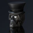 ShopA.jpg Skull with top hat, hollow inside, with open eyes