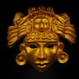 1.png Aztec Cosplay Face Mask 3D print model