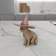 HighQuality.png 3D Cat with Witch Hat Home and Living with 3D Stl Files & Cat Decor, Cat Print, 3D Printed Decor, Gifts for Her, 3D Printing, Cat Lover