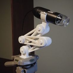 Full_Mounted_Set.jpg USB Microscope Mount With Zoom Knob - Fully 3d Printed