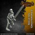 Skeleton-Greatsword-2.jpg Skeleton Horde - 16 x 32mm scale skeleton miniatures