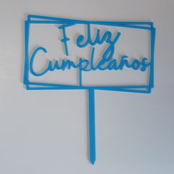 IMG_20220414_174401853.jpg STL file happy birthday cake topper・3D print object to download