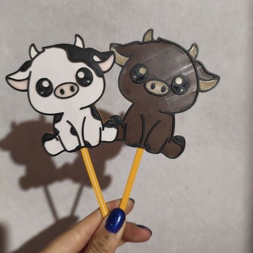 cow and bull cake toppers