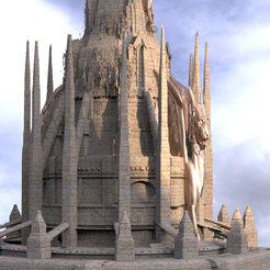 askans-castle-sands.533.png OBJ-Datei Mittelalterlicher Löwenturm Bewachsener Turmturm 13・Vorlage für 3D-Druck zum herunterladen, aramar