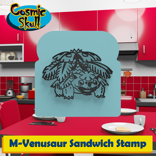 Mega-Venusaur Sandwich Stamp 3D model