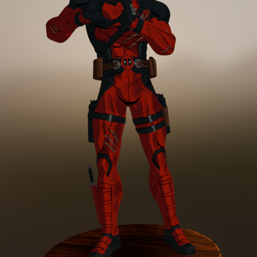 💜 Deadpool - Ripped Suit & Heart Hands Pose | Marvel 3D Printable STL ...