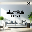 Tokyo.png Wall silhouette - City skyline Set