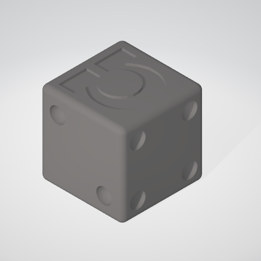 Ultramarine D6 Dot Dice   16mm 3D model