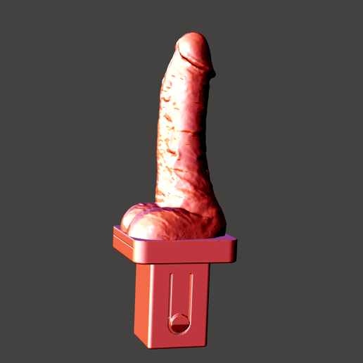Hitch Cock Dildo fr LKW/Anhnger/Auto V2  OBJ Datei fr 3D-DruckCults