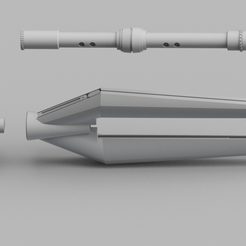 rifle render1.png Free STL file Mandalorian Amban blaster rifle -alternate parts for Rob Pauzas rifle・3D print object to download