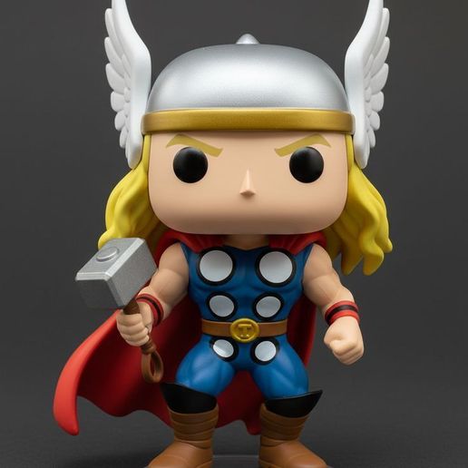 Thor God of Thunder Mjolnir Funko Style 3D Print Model - Marvel Chibi STL