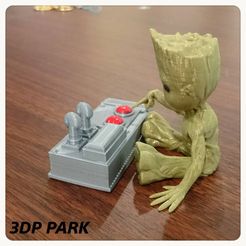7.jpg Free STL file Baby Groot 5-5 (Don't Push This Button)・3D printing model to download