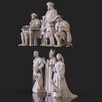 1.138.jpg Medieval Nobility Clergy Figures Renaissance Royal Court STL 3D print model