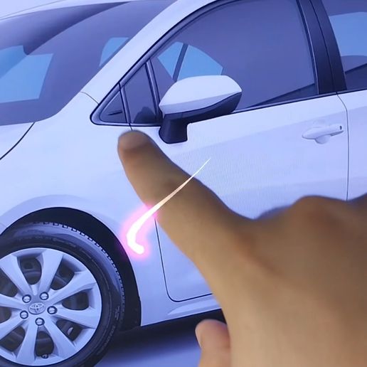 Toyota Corola 19-23 front left mirror inner cover - 3D model önizlemesi