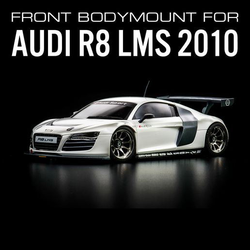 🚗 Mini-Z Body Mount for Audi R8 LMS 2010 (AWD body)・ STL File