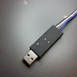 c35b7473d61515d8da26a39129eb4275_display_large.jpg Enclocure for BATE Silabs CP2012 serial USB adapter with transparent filament pieces as fiberoptic light-guide for LEDs