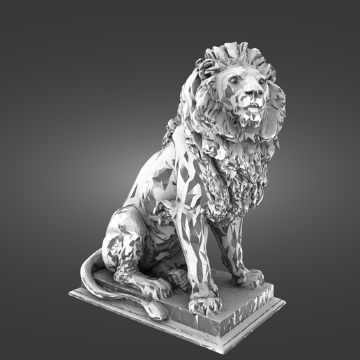 STL file Lion low poly・3D print design to download・Cults