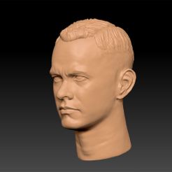 1.jpg STL file The Forrest Gump Tom Hanks Head sculpture 3D print model・Template to download and 3D print