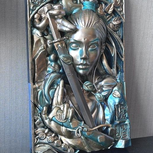 1167d60b-a713-4b43-83ca-3e13b0fba97f.jpg Wuxia sword wall sculpture (relief)