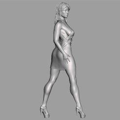 Torque.-Rotation-v.2-dress-v.1-hair-1.jpg Archivo STL Torsión. Rotación. Vestido 1・Diseño para descargar y imprimir en 3D