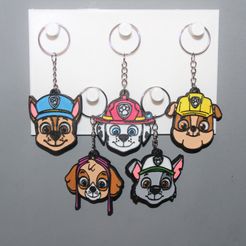 IMG_2537.jpg Archivo STL 5 Llaveros Paw Patrol 1・Modelo para descargar e imprimir en 3D