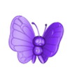 butterfree_pose_1.stl Pokemon - Caterpie, Metapod and Butterfree with 2 poses (Pre Supported)