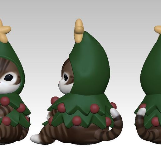 🎄 Gatito Arbol Navideño・Archivo STL para Impresión 3D・Cults