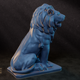 sitting-Lion-3D-Printable-03.png Lion sitting 3D printable for decoration and Tabletop