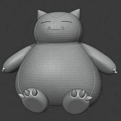 Captura-Snorlax-Frontal.jpg Free STL file Snorlax - Pokemon・Design to download and 3D print