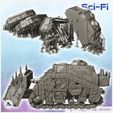 6.jpg Ork tank with large front blade and armored cab (14) - Future Sci-Fi SF Post apocalyptic Tabletop Scifi Wargaming Planetary exploration RPG Terrain