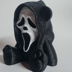 20230830_161723.jpg Файл STL Медведь с лицом призрака на Хэллоуин・Модель для загрузки и печати в формате 3D