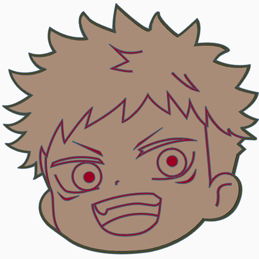 Cookie Cutter Itadori - Cookie Cutter Itadori JUJUTSU KAISEN 3D model