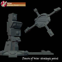 Template.png STL file Dawn of War Strategic point・Design to download and 3D print