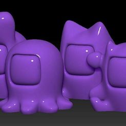 DDDC.JPG Archivo STL gratis Lucky Cat and Friends HD remix y bases planas・Modelo imprimible en 3D para descargar